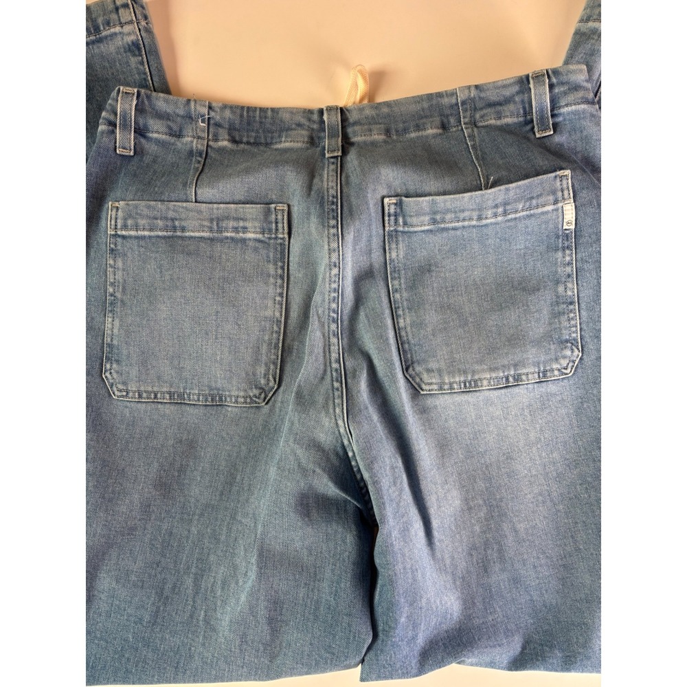 AG Adriano Goldschmied Stella Cinched Low Slung Palazzo Wide Leg Jeans Blue 32 - Picture 7 of 11